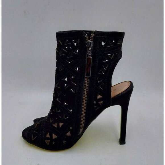 CARVELA Kurt Geiger Black Faux Suede Leather pumps SZ 5.5M - Picture 4 of 8